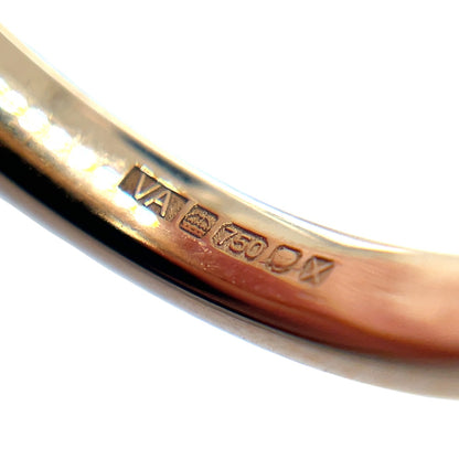 18ct Rose Gold Sapphire & Diamond Unusual Shaped Eternity Style Ring (L)