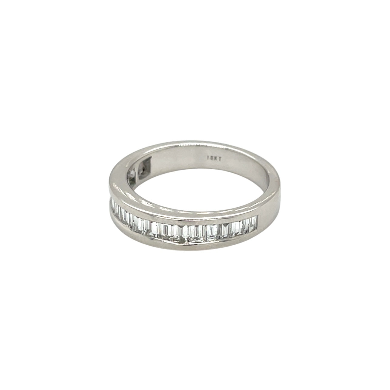 18ct White Gold Baguette Diamond Eternity Band (M)