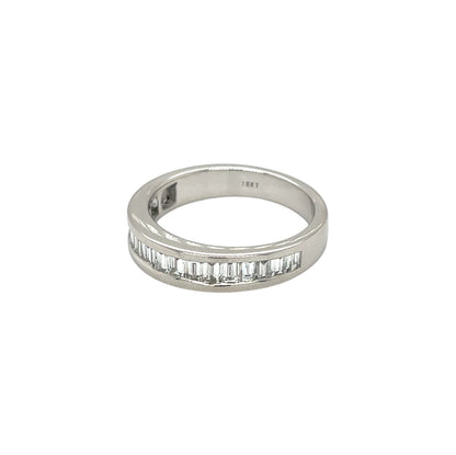 18ct White Gold Baguette Diamond Eternity Band (M)