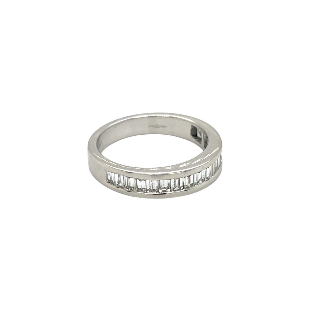 18ct White Gold Baguette Diamond Eternity Band (M)