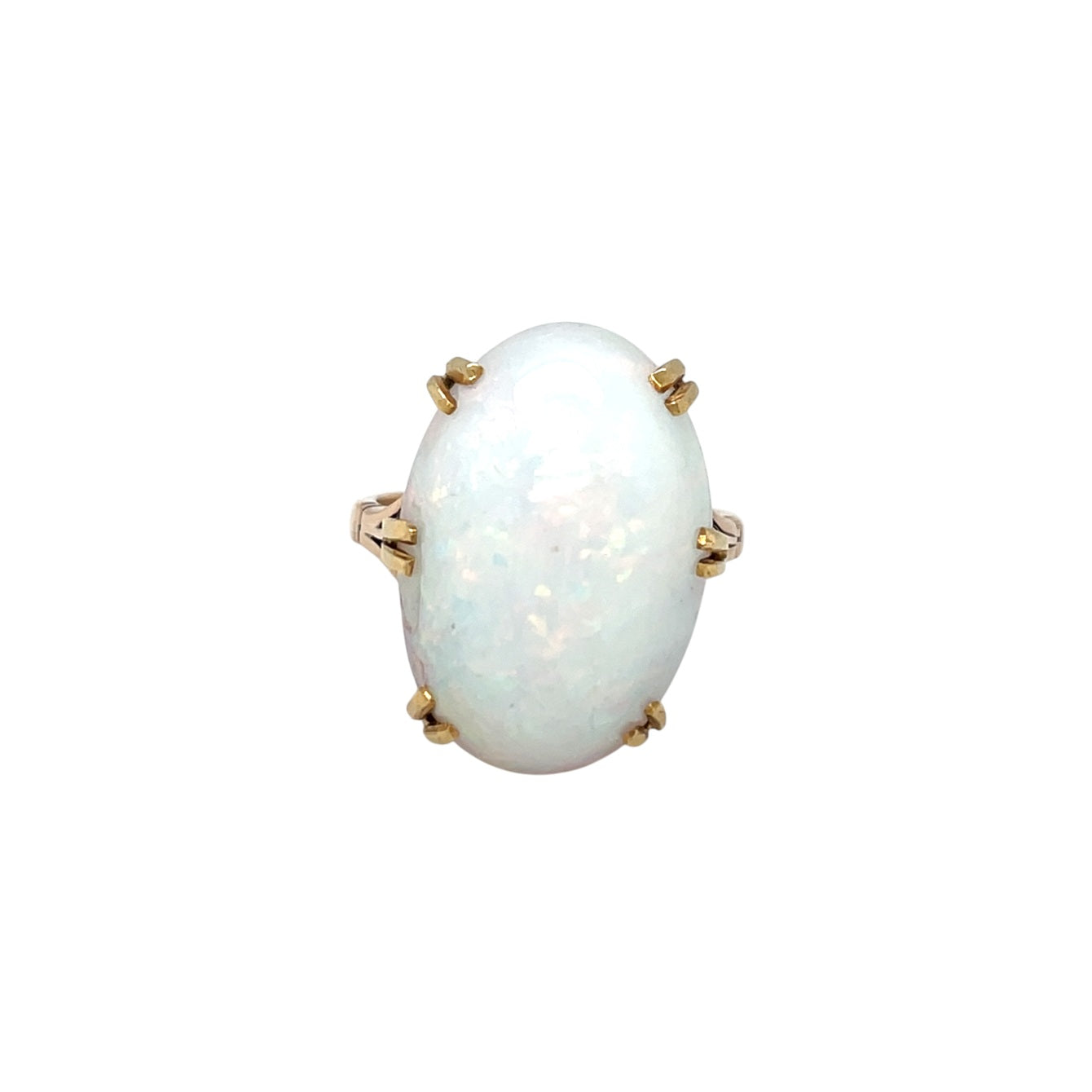 18ct Yellow Gold Sugar Loaf Opal Ring (L1/2)