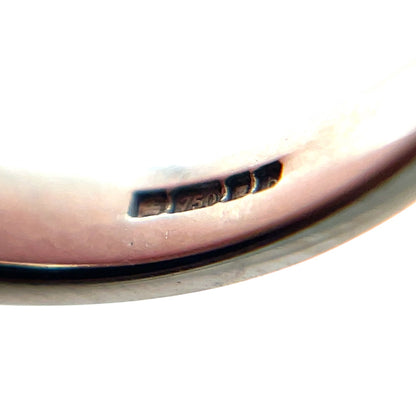 18ct White Gold Sapphire & Diamond Princess Cut Eternity Band (N)