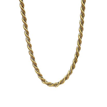 18ct Two Colour Gold Rope Necklace (26")