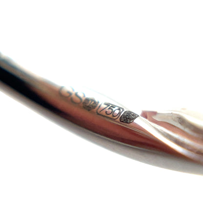 18ct White Gold Diamond Twist Ring (O)