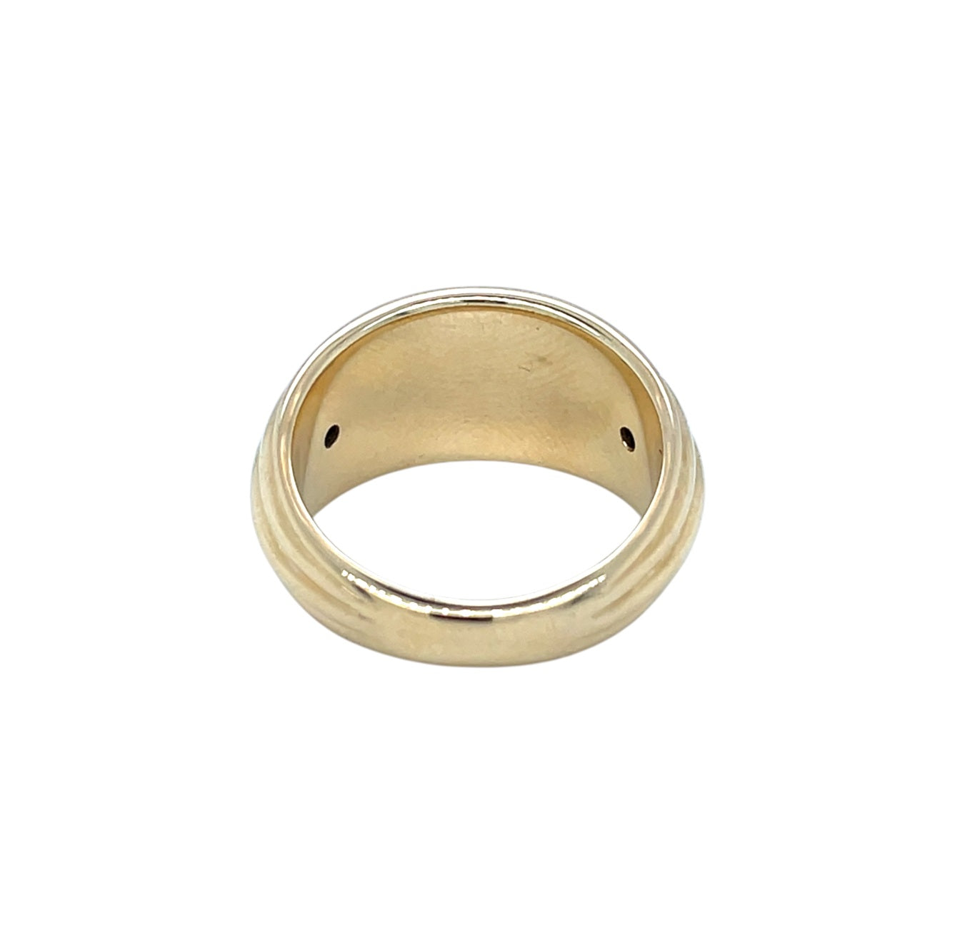 9ct Yellow Gold Ridged Dome Dress Ring (N)