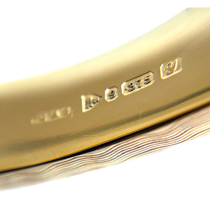 9ct Yellow Gold Patterned Bangle