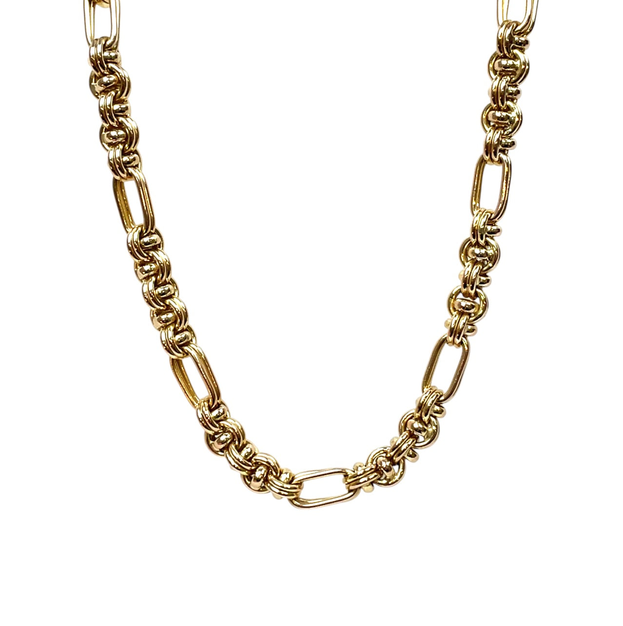 9ct Yellow Gold Fancy Link Chain (20")