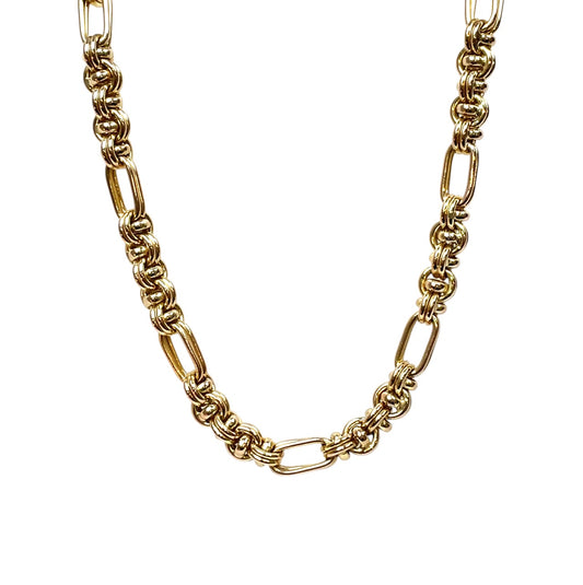 9ct Yellow Gold Fancy Link Chain (20")