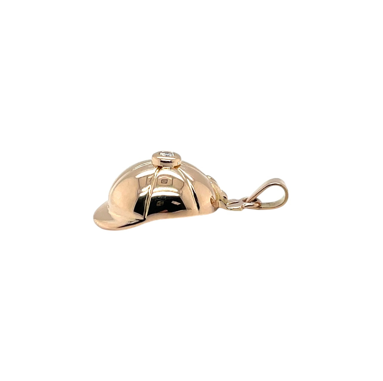 18ct Yellow Gold Racing Cap Diamond Pendant