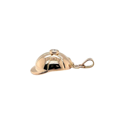 18ct Yellow Gold Racing Cap Diamond Pendant