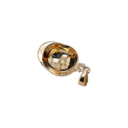 18ct Yellow Gold Racing Cap Diamond Pendant