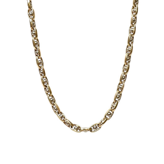 9ct Yellow Gold Fancy Link Necklace (16")