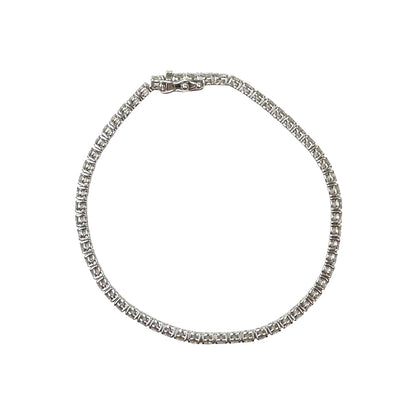 18ct White Gold Diamond Tennis Bracelet (7")