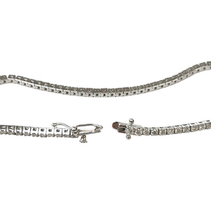 18ct White Gold Diamond Tennis Bracelet (7")