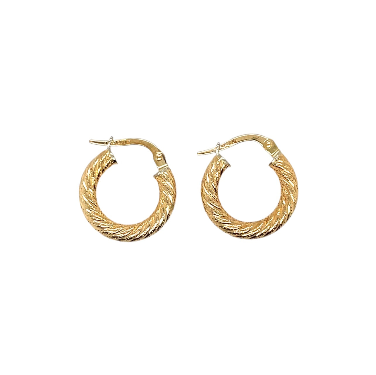 18ct Yellow Gold Twisted Hoop Earrings