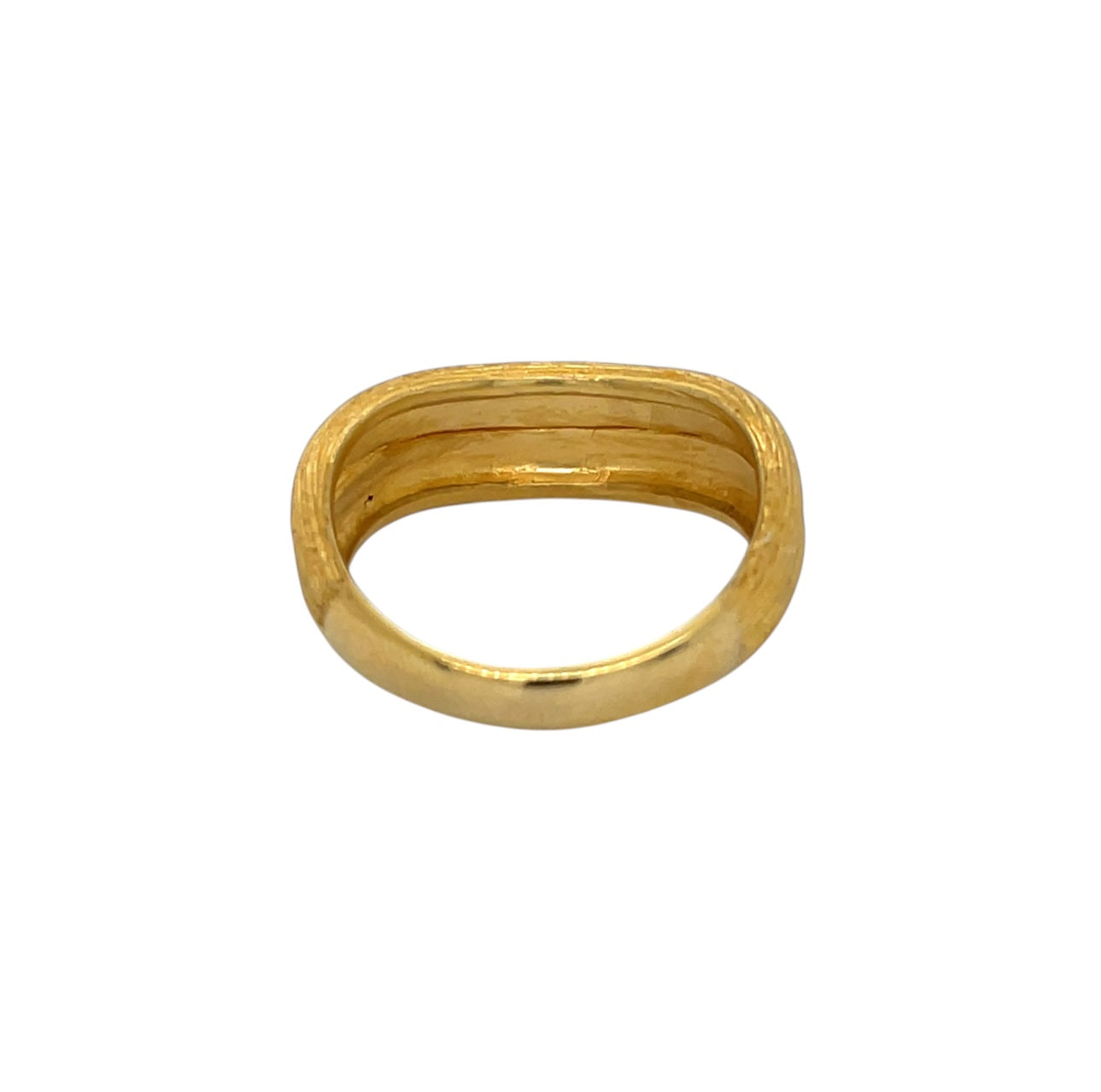 24ct Yellow Gold Double Wave Textured Ring (P1/2)