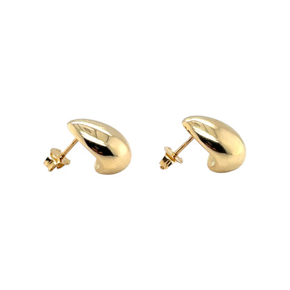 18ct Yellow Gold Tear Drop Stud Earrings