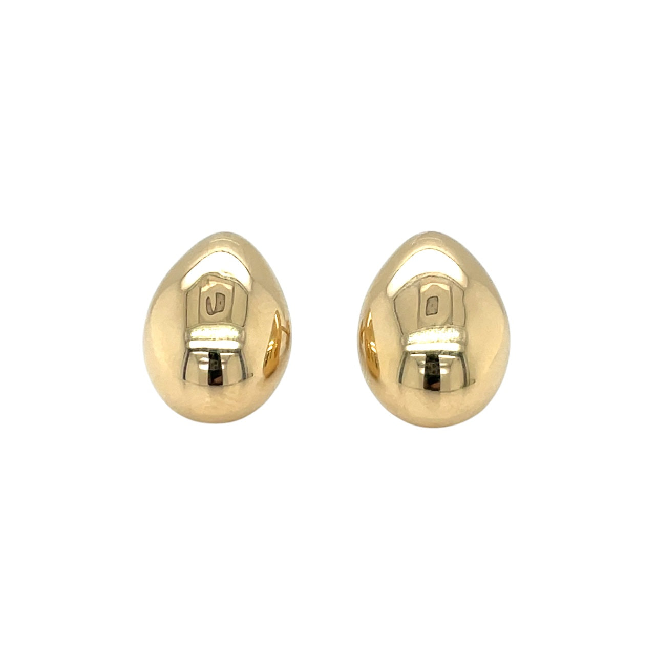18ct Yellow Gold Tear Drop Stud Earrings