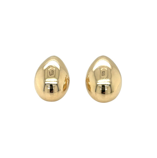 18ct Yellow Gold Tear Drop Stud Earrings