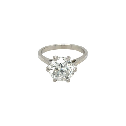 Platinum Solitaire Diamond Ring (J)