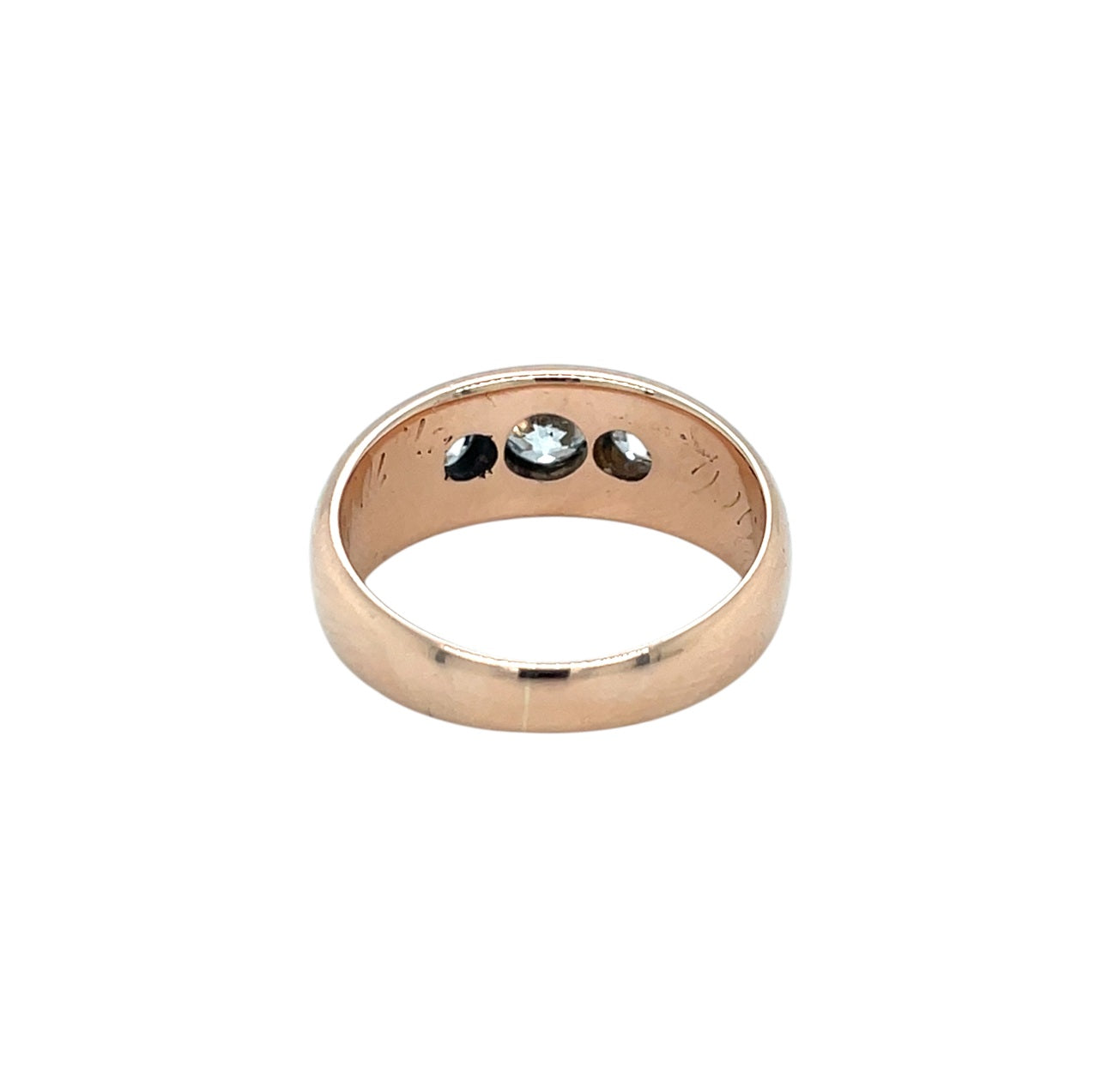 14ct Rose Gold Diamond Gypsy Ring (M1/2)