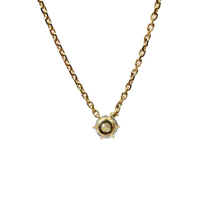 18ct Yellow Gold Diamond Pendant & Chain (18")
