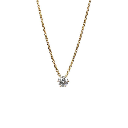 18ct Yellow Gold Diamond Pendant & Chain (18")