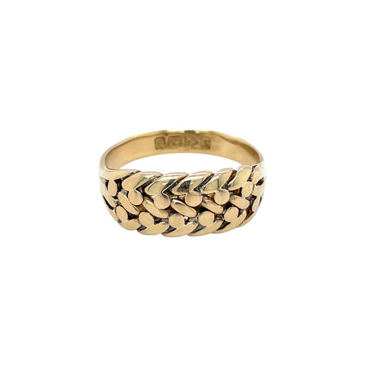 18ct Gold Keeper Ring (P)