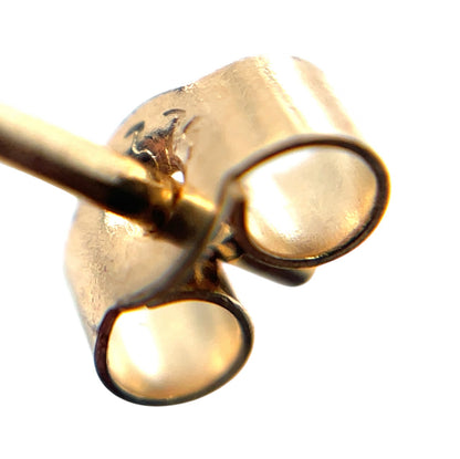 9ct Yellow Gold Lapis Stud Earrings (7mm)