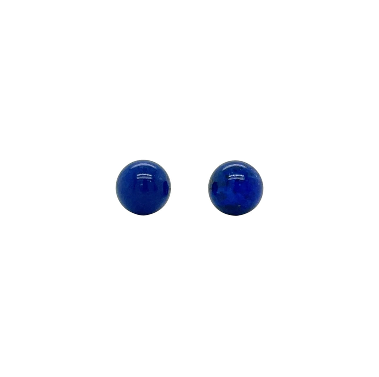 9ct Yellow Gold Lapis Stud Earrings (7mm)