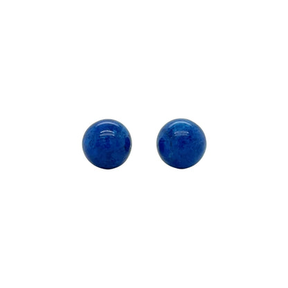9ct Yellow Gold Lapis Lazuli Stud Earrings (8mm)