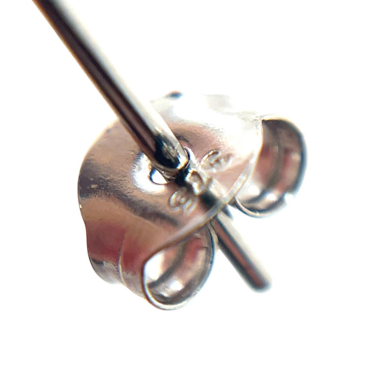 18ct White Gold London Blue Topaz Pear Rubover Stud Earrings