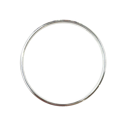 Silver Flat Profile Solid Bangle