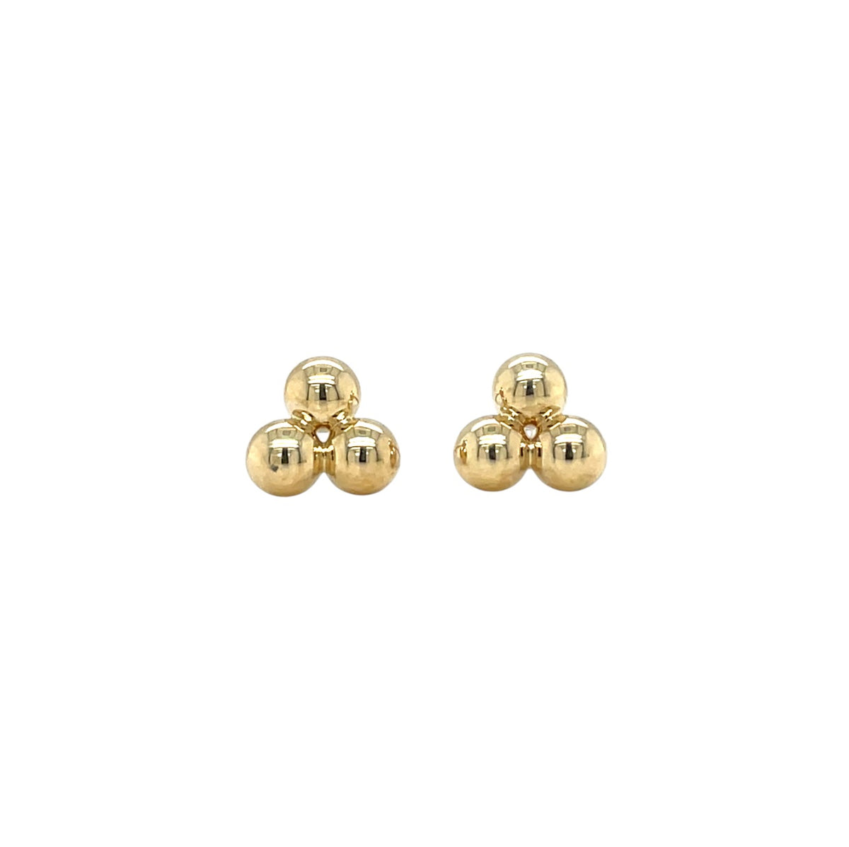 9ct Yellow Gold Polished Ball Stud Earrings 9mm