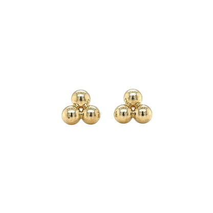 9ct Yellow Gold Polished Ball Stud Earrings 9mm