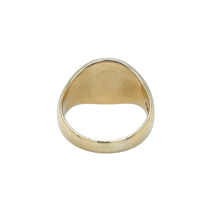 18ct Yellow Gold Oval Lapis Signet Ring (R 1/2)
