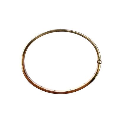 18ct Rose Gold Bvlgari B.zero1 Diamond Set Hinged Bangle