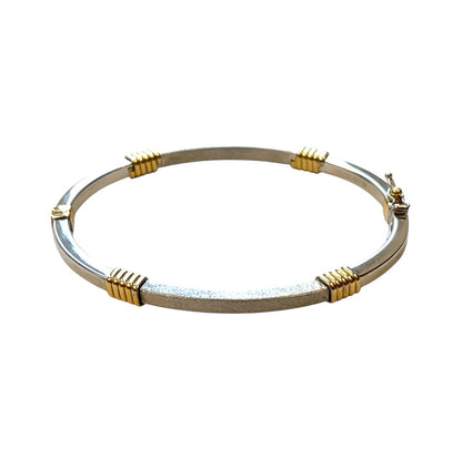 18ct Yellow & White Gold Bangle