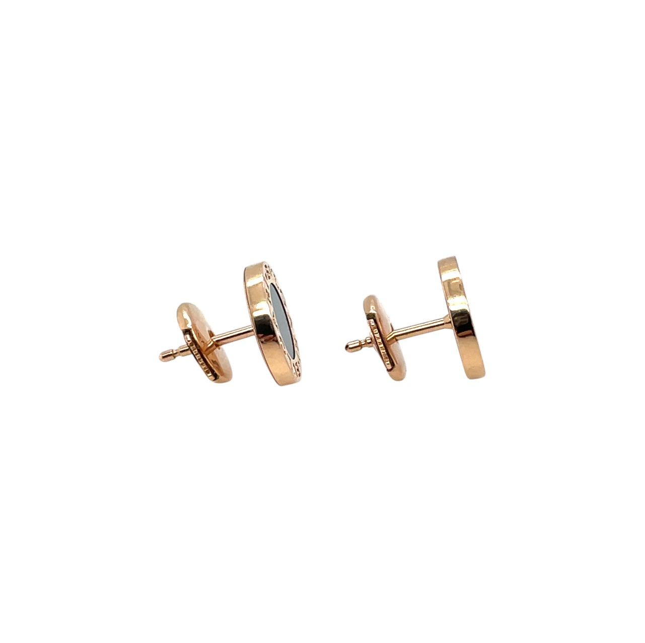 Bvlgari 18ct Yellow Gold Mother of Pearl & Onyx Stud Earrings