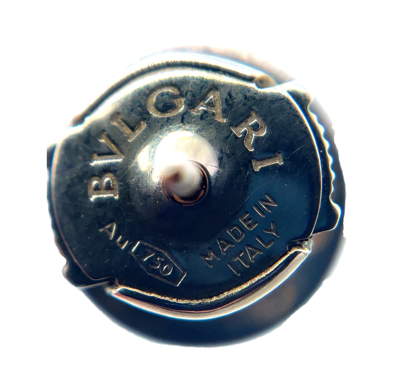 Bvlgari 18ct Yellow Gold Mother of Pearl & Onyx Stud Earrings