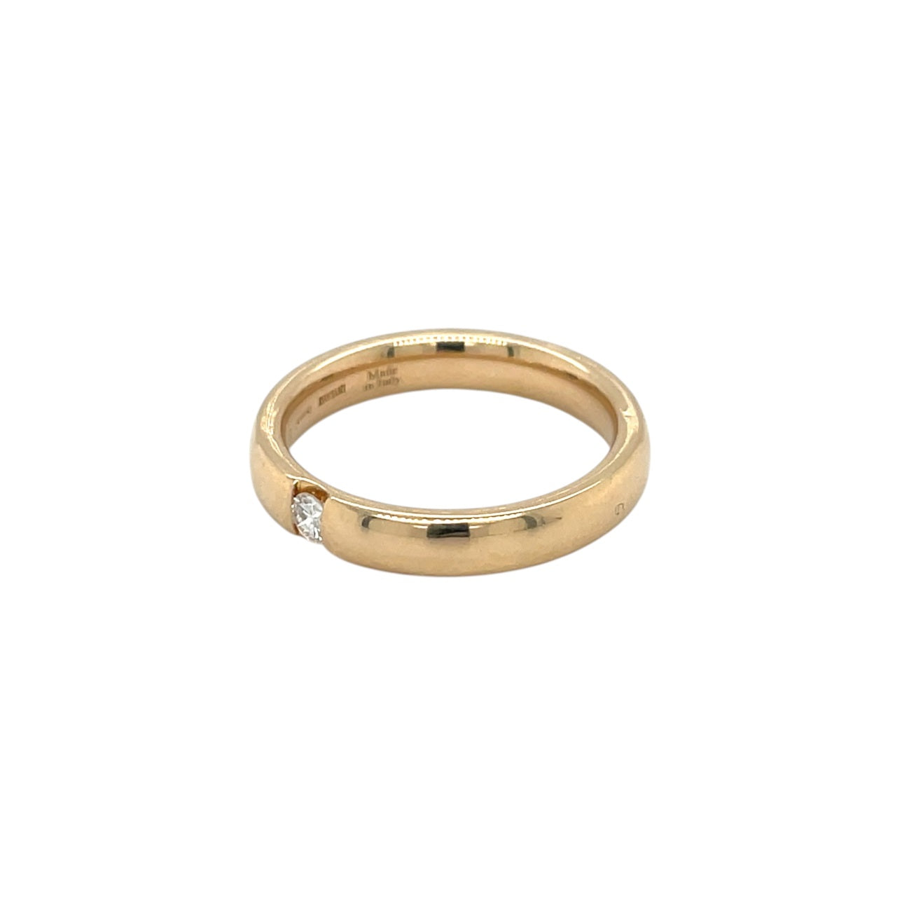 18ct Yellow Gold Tension Diamond Solitaire Ring (M1/2)
