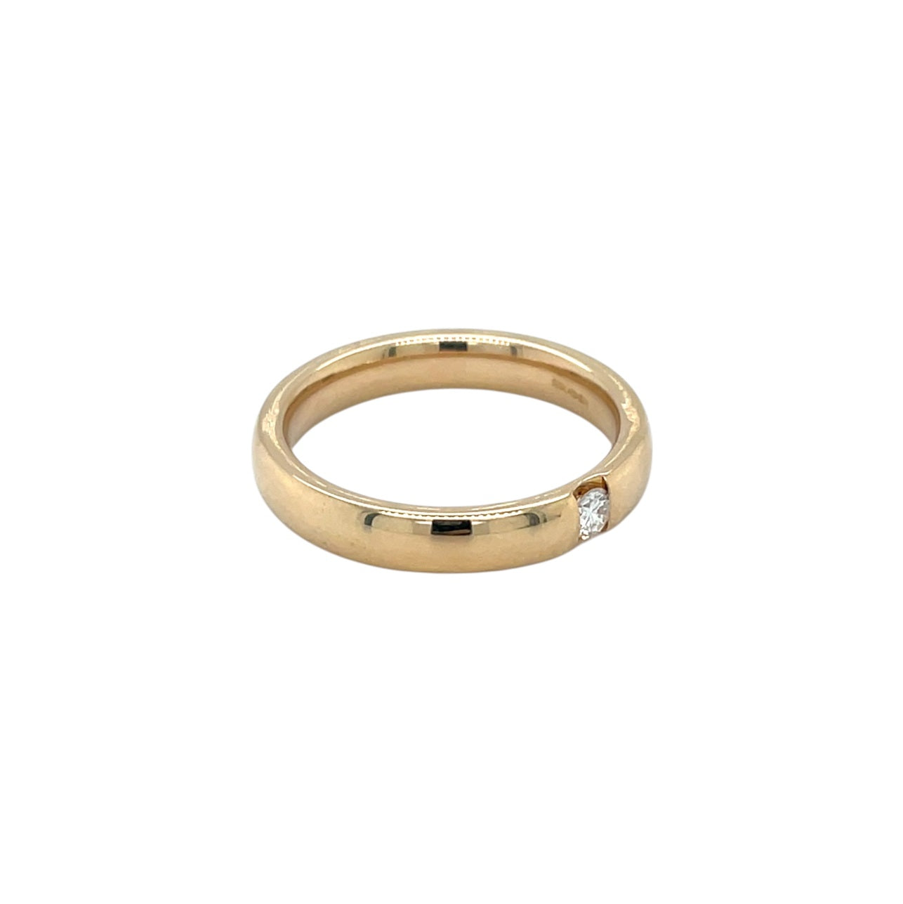 18ct Yellow Gold Tension Diamond Solitaire Ring (M1/2)