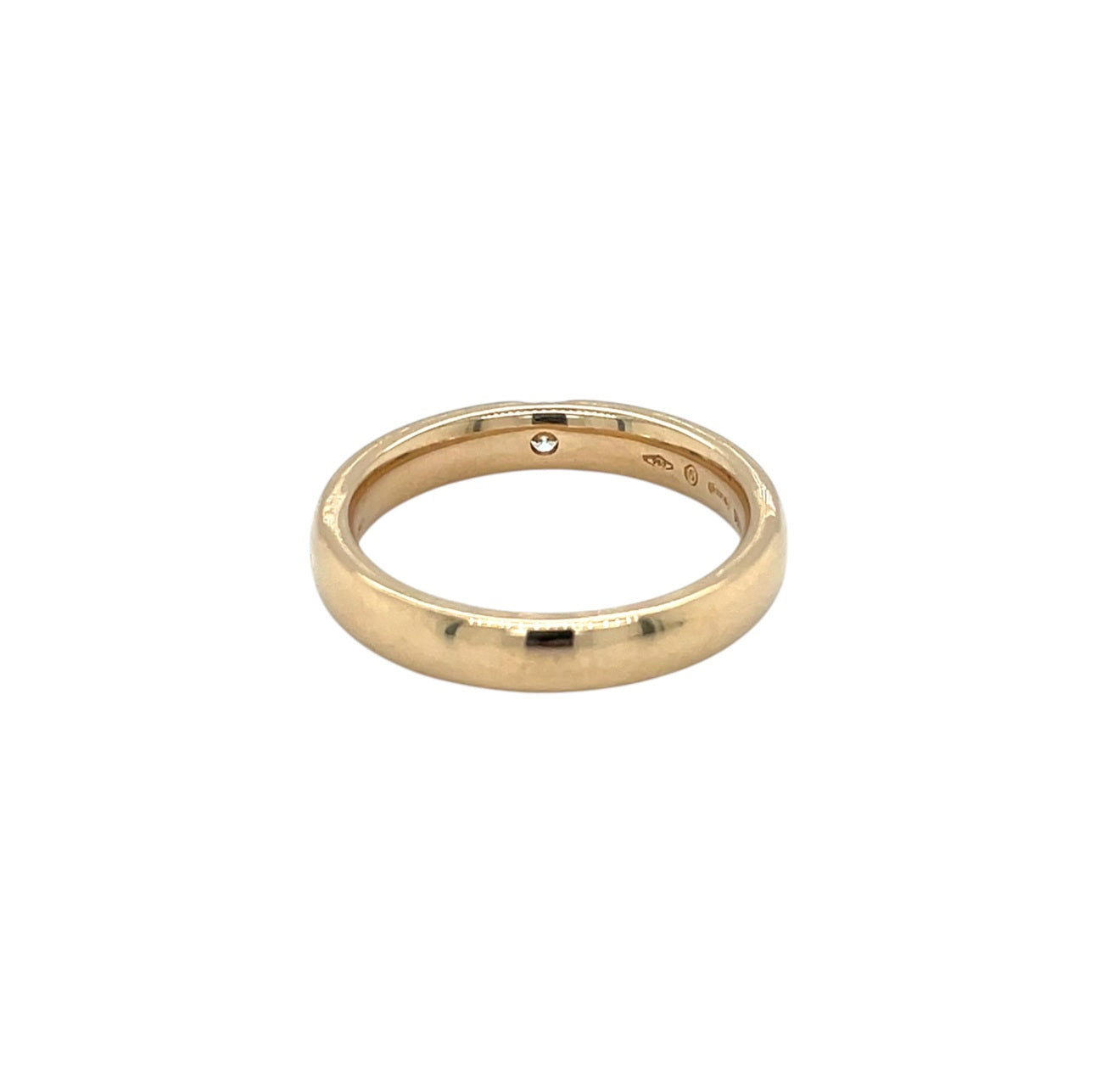18ct Yellow Gold Tension Diamond Solitaire Ring (M1/2)