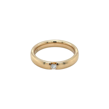 18ct Yellow Gold Tension Diamond Solitaire Ring (M1/2)