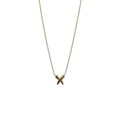 9ct Yellow Gold Kiss Necklace (16")