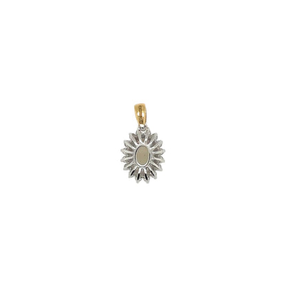 18ct Yellow & White Gold Opal & Diamond Pendant