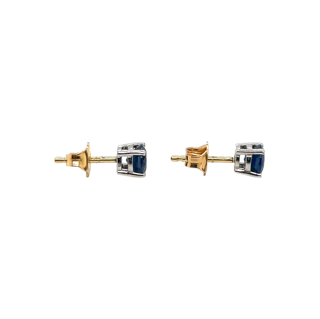18ct Yellow Gold Sapphire Stud Earrings