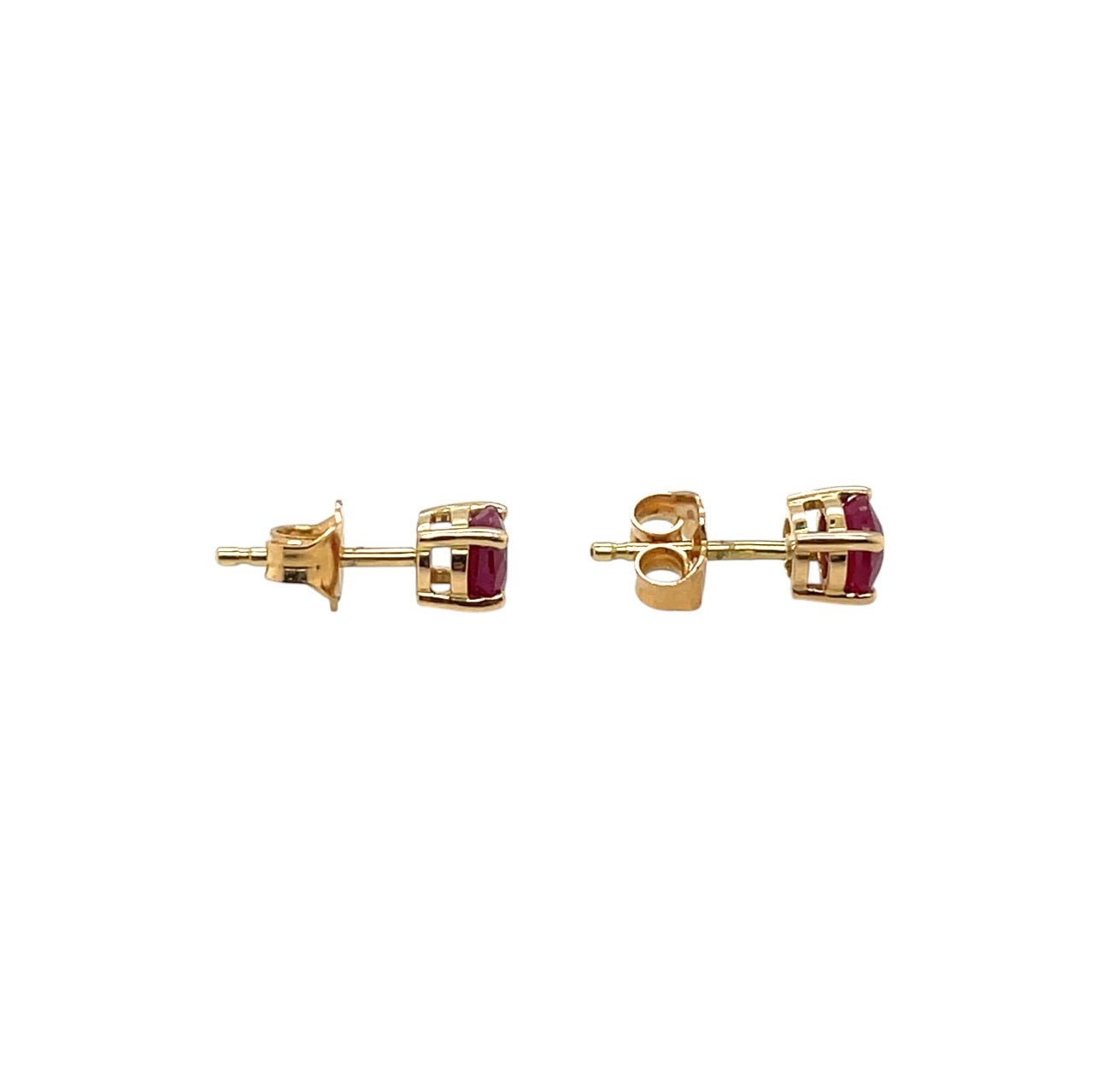 18ct Yellow Gold Ruby Stud Earrings