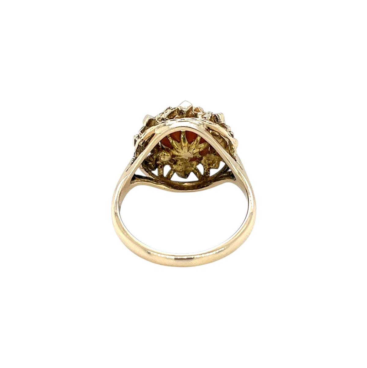9ct Yellow Gold Pearl Cluster Ring (L)