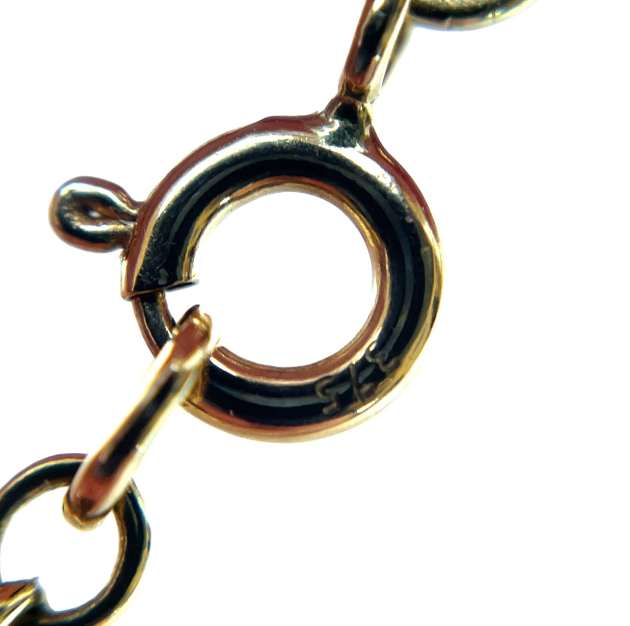 9ct Yellow Gold Lapis Bead Necklace (18")